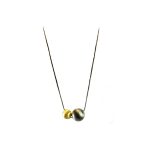 Gold And Black Macrame Necklace-0