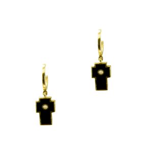 Gold 9κ Cross Earrings-0