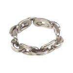 Rhodium Chain Ring -0