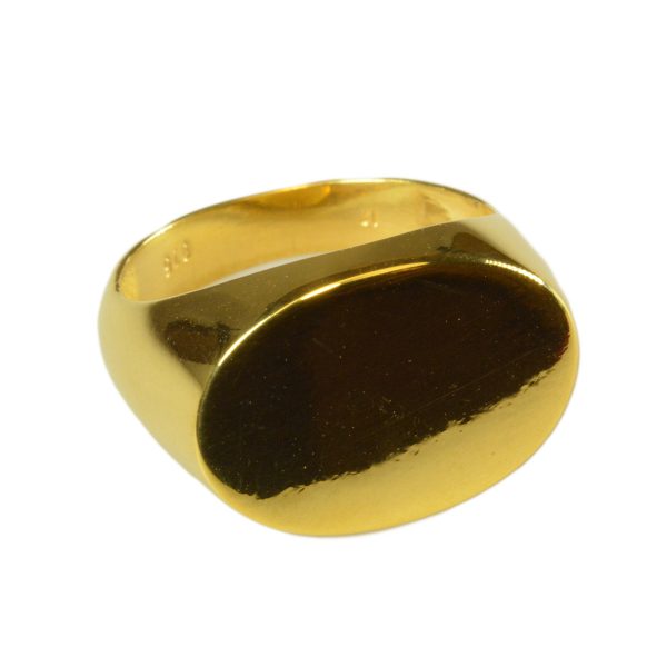 Gold Plated Oval Ring -0