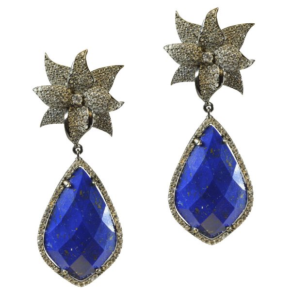 Luxury Lapis Lazuli Stones Earrings-0