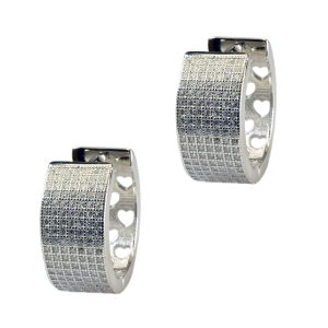 Thick Luxury Hoops Earrings With CZ-0