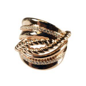 Luxury Rose Gold CZ Ring-0