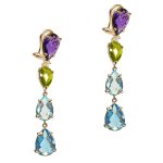 Luxury Amethyst Semi Precious Stones Earrings-0