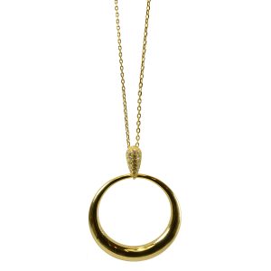 Gold Circle Necklace-0