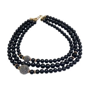 Luxury Black Layers Necklace-0
