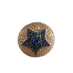 Rose Gold Ring With Ligth Blue CZ Star-0