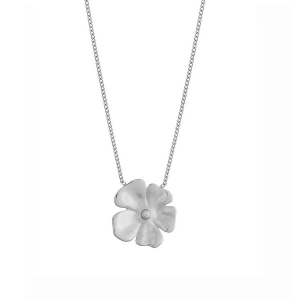 Floral Necklace L Steel-0