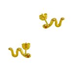 Gold Stud Snakes Earrings -16003