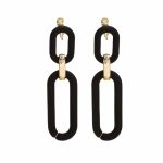 Black Clip Earrings-0