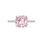 Rose Gold Ring With Pink CZ-15299