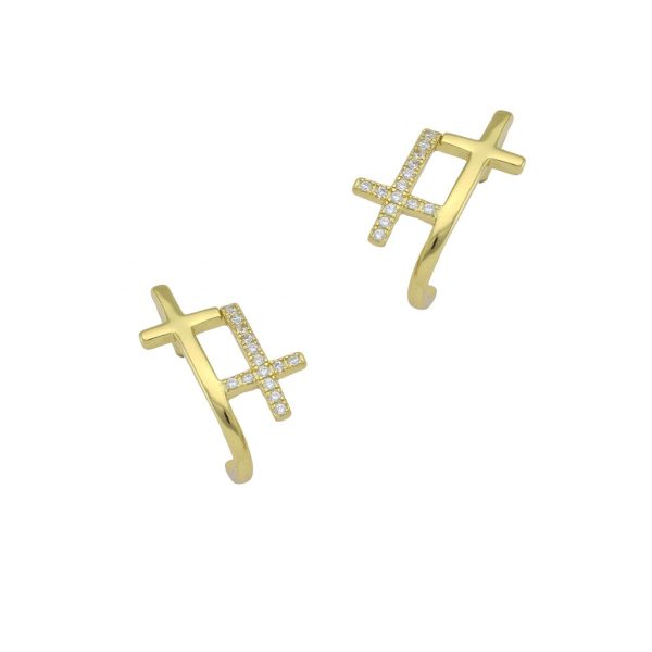 Stud Earrings With Crosses