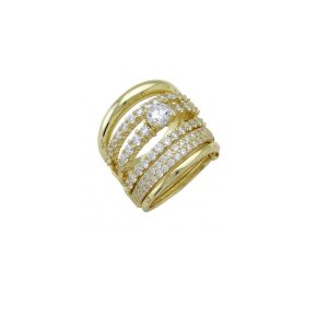 Δαχτυλίδι Από Επιχρυσωμένο Ασήμι 925 Με Ζιργκόν