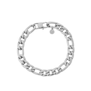Βραχιόλι Χοντρή Αλυσίδα Από Επιροδιωμένο Ατσάλι 125136 Figaro Bracelet L Steel