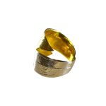 Δαχτυλίδι Με Φύλλα Ελιάς Από Επιχρυσωμένο Ασήμι 925
