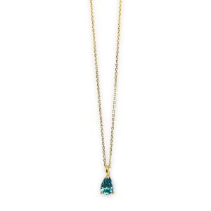 Necklace With Blue CZ