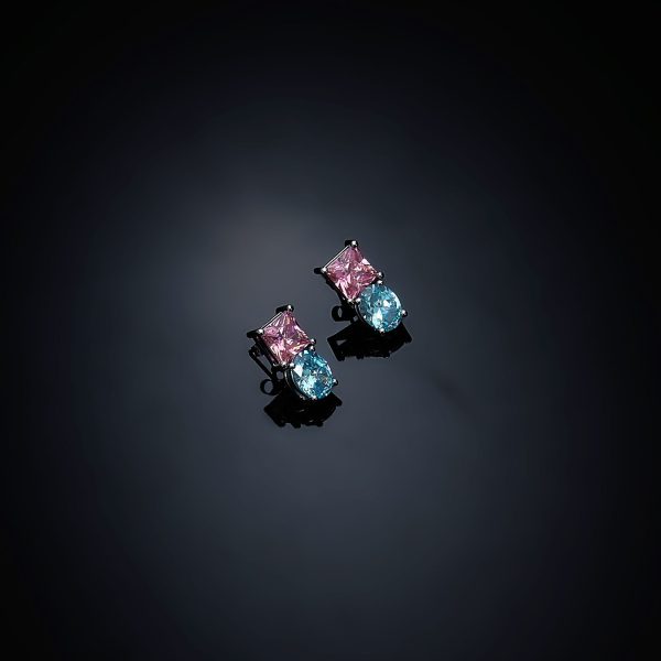CHIARA FERRAGNI PRINCESS RAINBOW J19AVS04 Silver Earrings With Two Color Stones