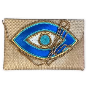 Handmade Boho Bag/Clutch With Evil Eye