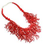 Handmade Boho Coral Necklace