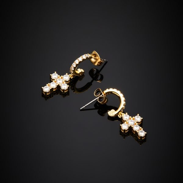 CHIARA FERRAGNI CROCI J19AWC12 Gold Earrings With Stones