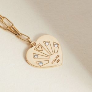 Me Enamora heart necklace in gold plating A4153-07DG Victoria Cruz