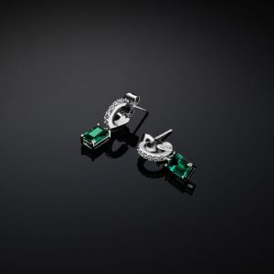CHIARA FERRAGNI EMERALD J19AWJ16 Earrings With Green Stone