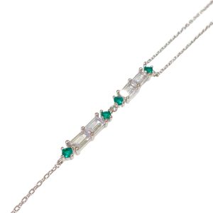 Luxury Necklace With Green CZ