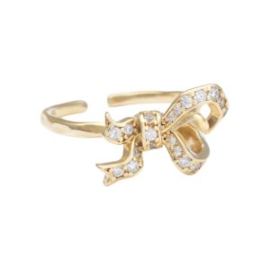 30401 Versailles bow ring – Crystal (Gold) Lily And Rose