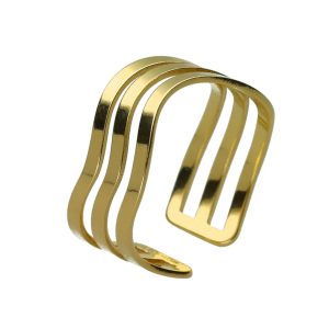 A4640-DA Connect gold-plated adjustable ring in bands shape Victoria Cruz