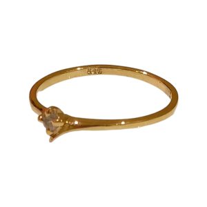 Gold Plated Ring With CZ