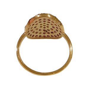 Δαχτυλίδι Σεβαλιέ Από Επιχρυσωμένο Ασήμι 925 Με Καφέ Ζιργκόν