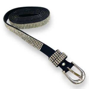 Black Belt With White Crystals