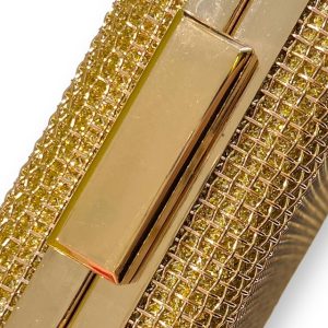 Textured Gold Colored Clutch Bag