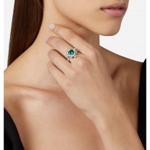 CHIARA FERRAGNI EMERALD J19AWJ210 Ασημένιο Δαχτυλίδι Με Πράσινη Πέτρα