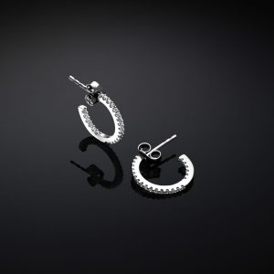 CHIARA FERRAGNI SILVER COLLECTION J19AXD08 Silver Hoop Earrings