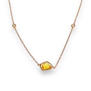 Rose Gold Plated Silver 925 Necklace With Zirconia
