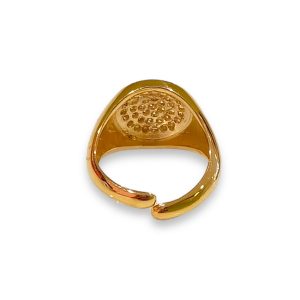 Δαχτυλίδι Σεβαλιέ Με Πέτρες Ζιργκόν Από Επίχρυσωμένο Ασήμι 925