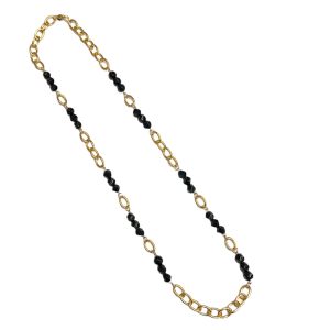 Long Gold Plated Brass Necklace
