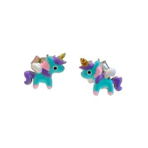 Unicorn Earrings With Enamel