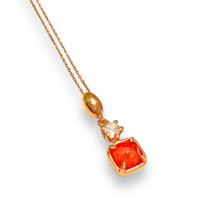 Rose Gold Semiprecious Stones Necklace