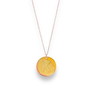 Rose Gold Necklace With Monogram K