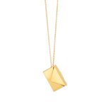 Gold Plated Envelope Necklace With Love Letter