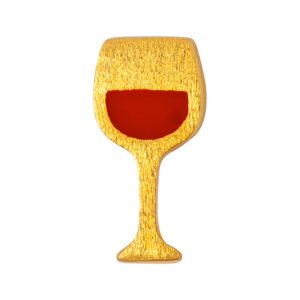 1361 Σκουλαρίκι Ποτήρι Από Επιχρυσωμένο Ορείχαλκο Με Σμάλτο LULU