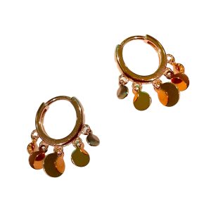 Gold Charm Hoops