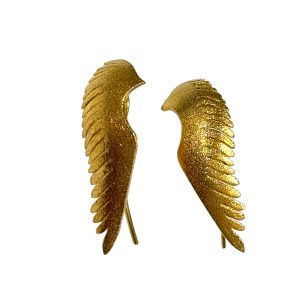 Σκουλαρίκια Φτερά Αγγέλου Από Επιχρυσωμένο Ασήμι 925