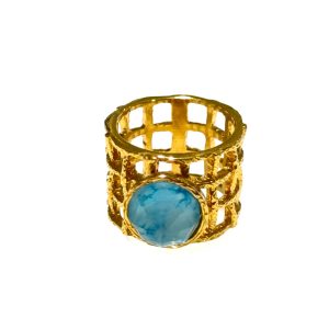 Gold Plated Ring With Turquoise