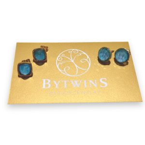 Gold Plated Earrings With Turquoise