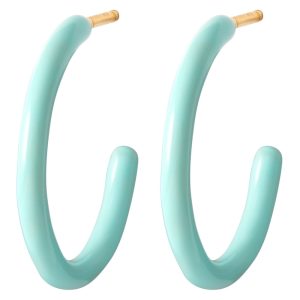 1064 Color Hoops Medium pair Mint LULU