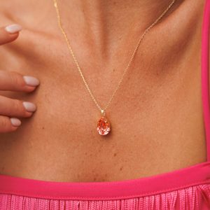 Classic Drop Necklace / Rose Peach