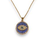 Handmade Evil Eye Necklace Gold Plated With Zirconia